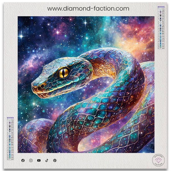 Broderie Diamant - Serpent Cosmique - Diamond Faction