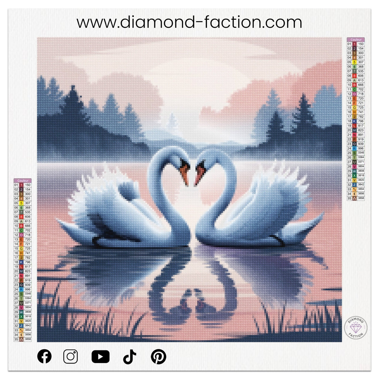 Broderie Diamant - Signe de cygnes - Diamond Faction