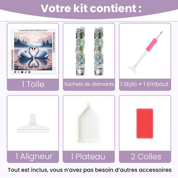 Broderie Diamant - Signe de cygnes - Diamond Faction