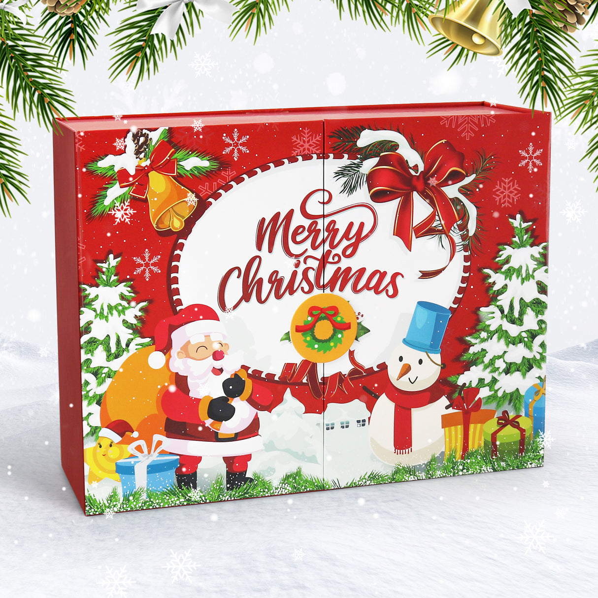 Calendrier de l'Avent Diamond Painting 2026 - 12 surprises - modèle rouge