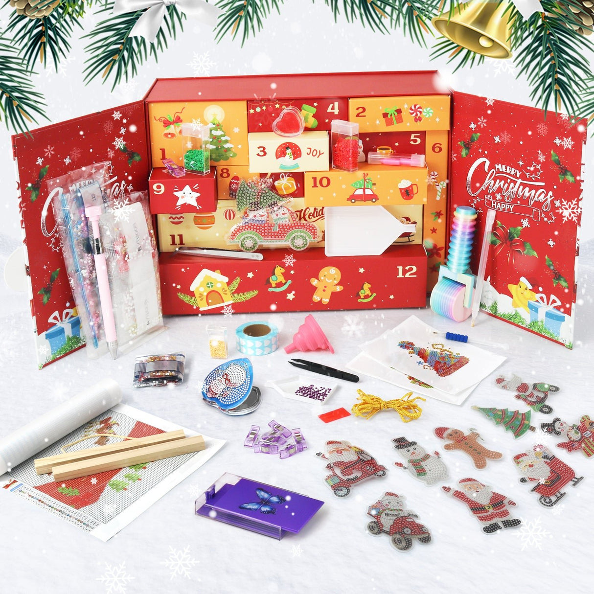 Calendrier de l’Avent Diamond Painting 2025 – Collection Hiver Enchanté - Diamond Faction