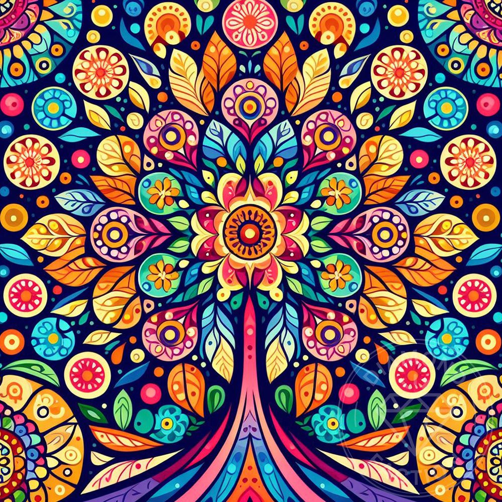 Broderie Diamant - Arbre de vie 2D - Diamond Faction