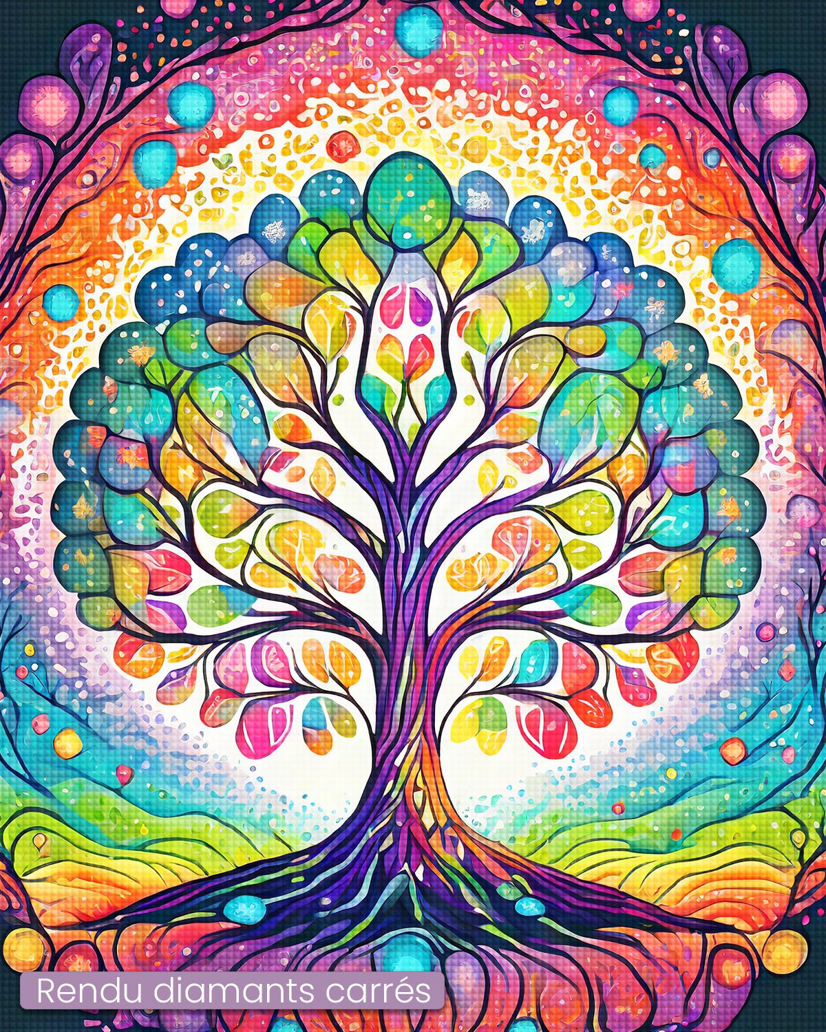 Broderie Diamant - Arbre de vie Multicolore - Diamond Faction