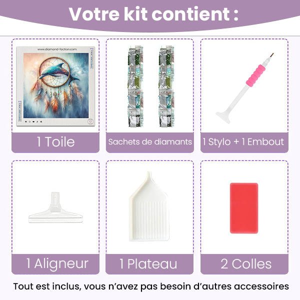 Broderie Diamant - Attrape rêve Dauphin - Diamond Faction