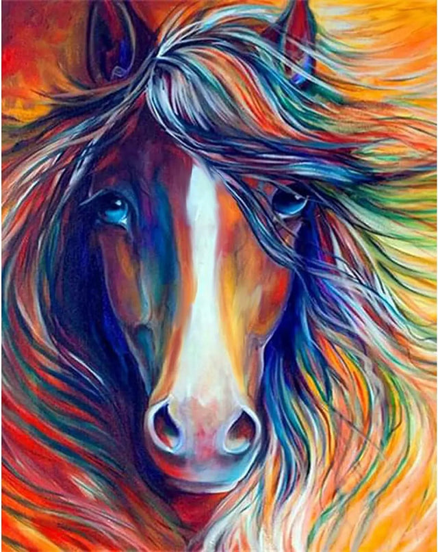 Broderie Diamant - Cheval Coloré - Diamond Faction