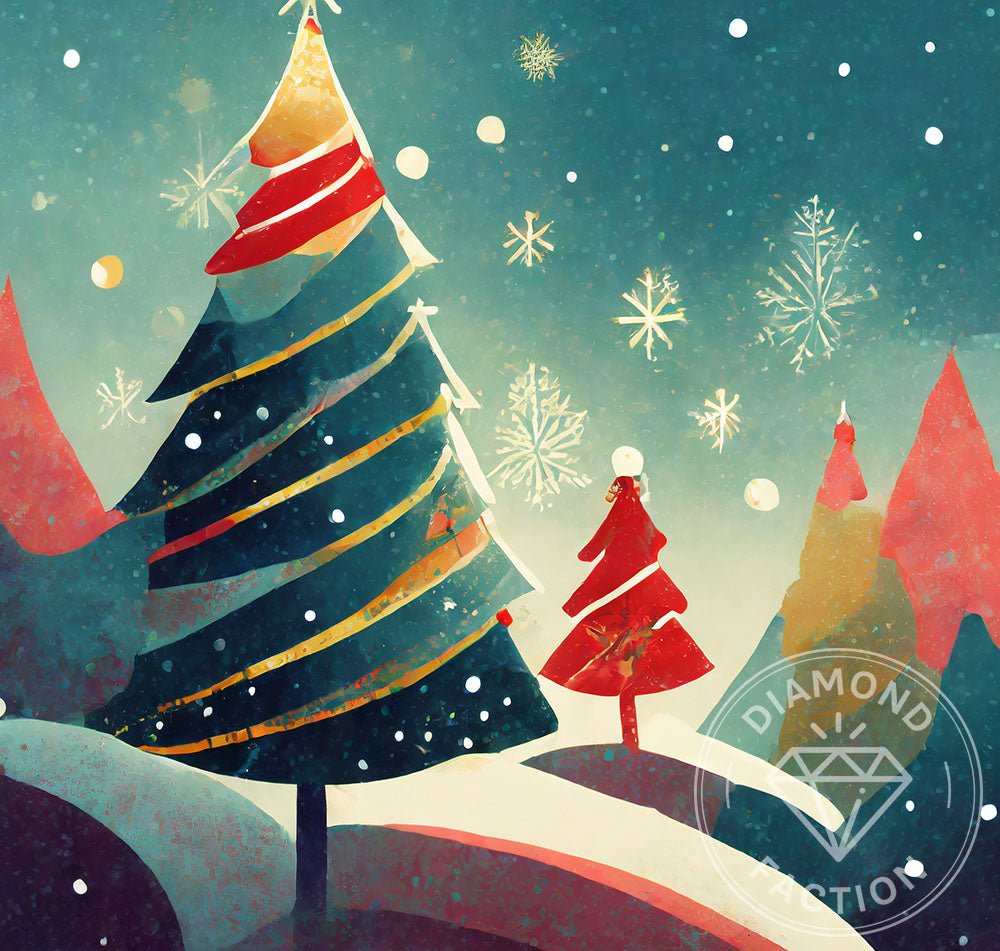 Broderie Diamant - Flocons Sapins - Diamond Faction