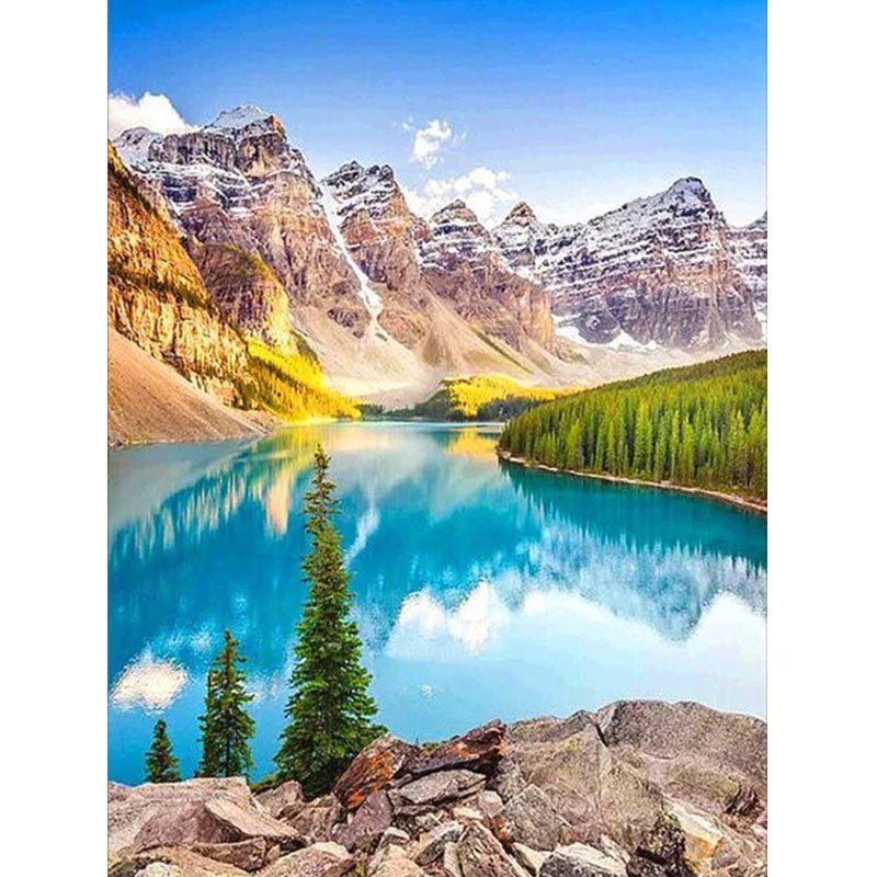 Broderie Diamant - Lac en Montagne - Diamond Faction