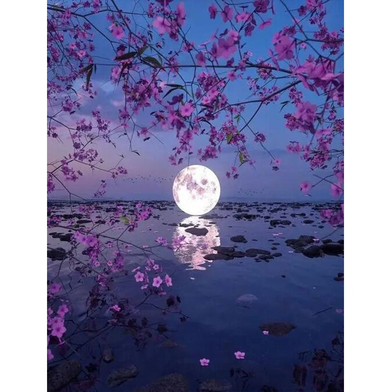 Broderie Diamant Fleur de Vie Nocturne