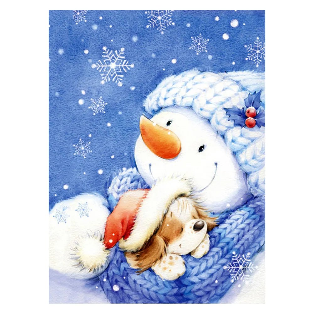 Bonhomme De Neige Diamond Painting Noel Noël Peinture Diamant Adulte 5D