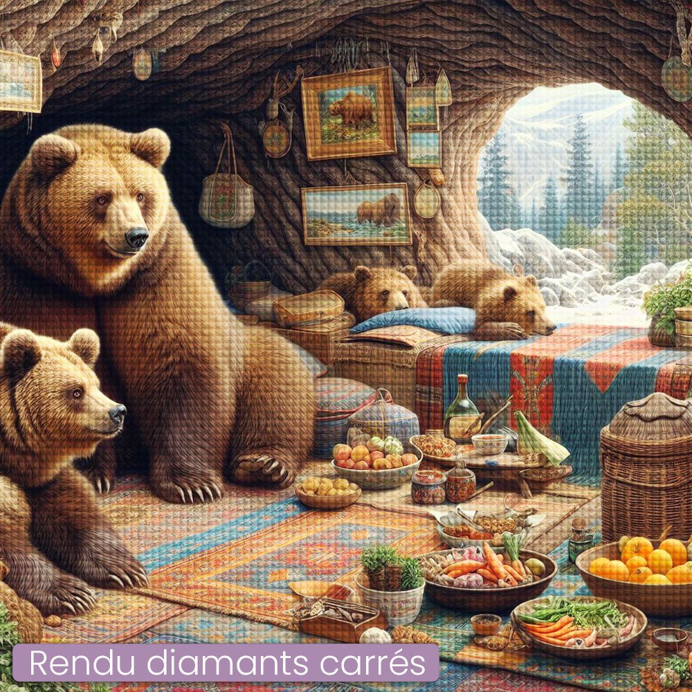 Broderie Diamant - Ours en Montagne - Diamond Faction