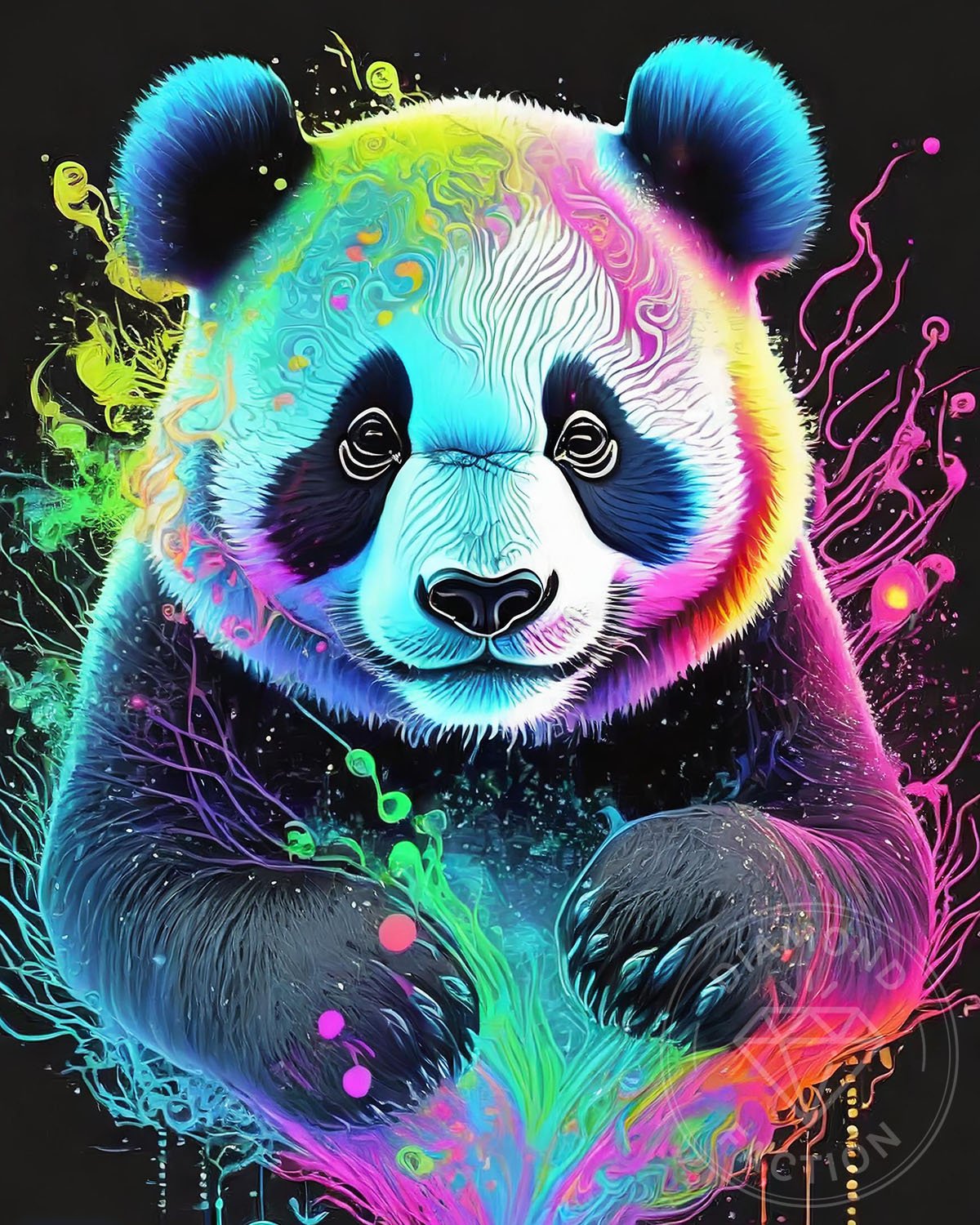 Broderie Diamant - Panda Coloré - Diamond Faction