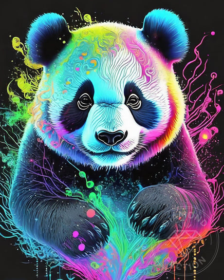 Broderie Diamant - Panda Coloré - Diamond Faction