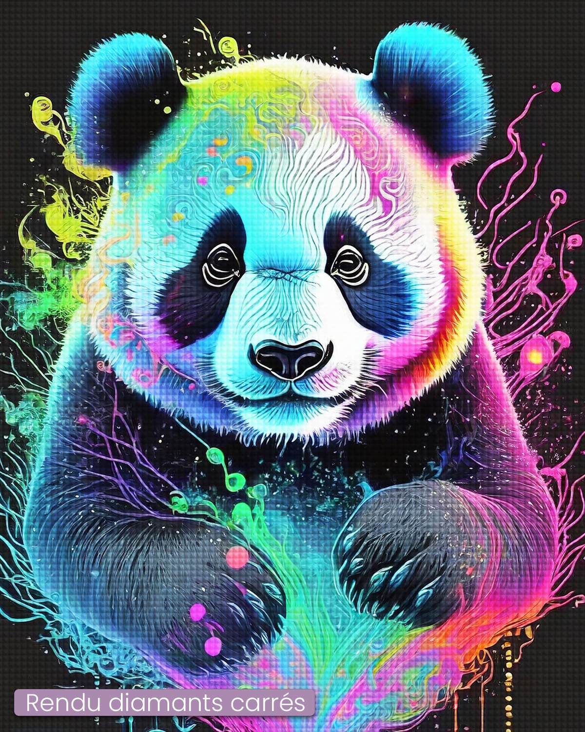 Broderie Diamant - Panda Coloré - Diamond Faction