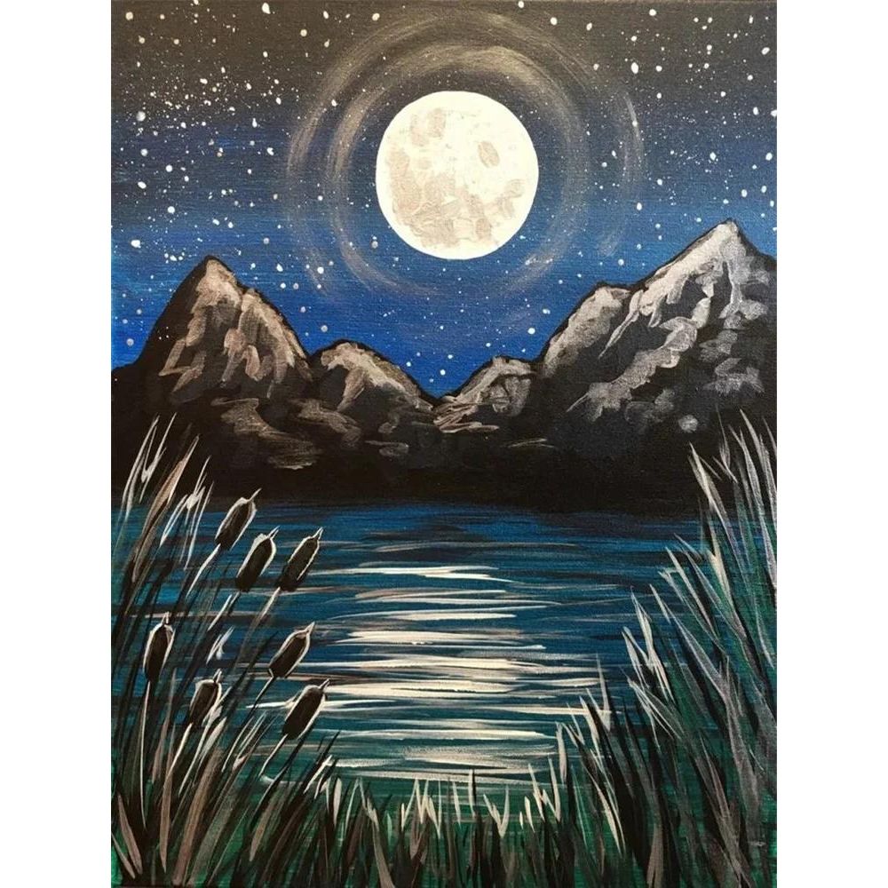 Broderie Diamant - Paysage Montagneux Lune - Diamond Faction