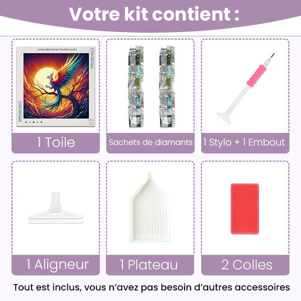 Broderie Diamant - Phénix Ardent - Diamond Faction