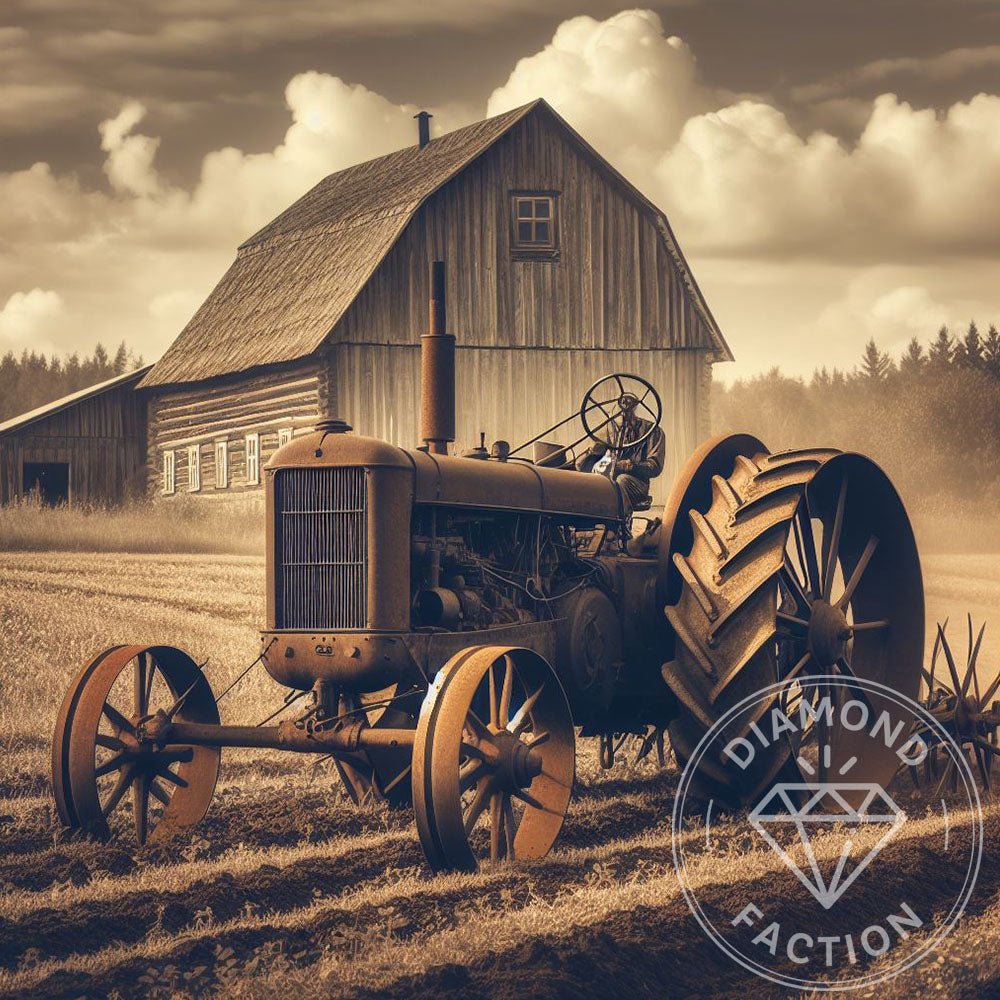 Bruder Agricole Kit Peinture Diamant Miju - Tracteur Agricole - 5D DIY - Décoration Murale Siku 1/32 Agricole