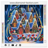 Kit complet diamond painting Village des Lutins