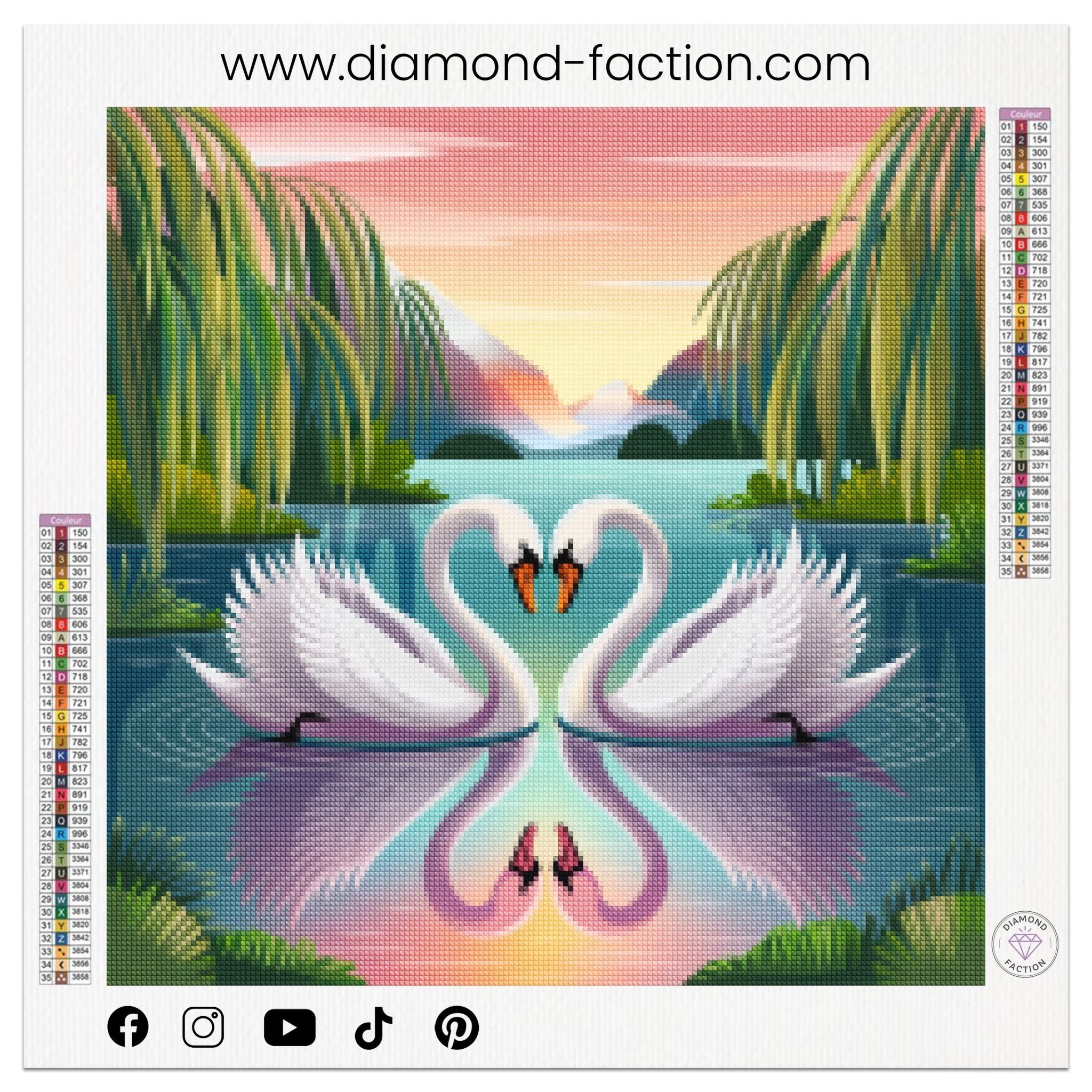 ダイヤモンドアートクラブ Swan Lake Swan Lake – Diamond Art Club