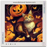 Broderie Diamant - Chat Halloween - Diamond Faction