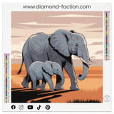 Broderie Diamant - Danse d'éléphants - Diamond Faction