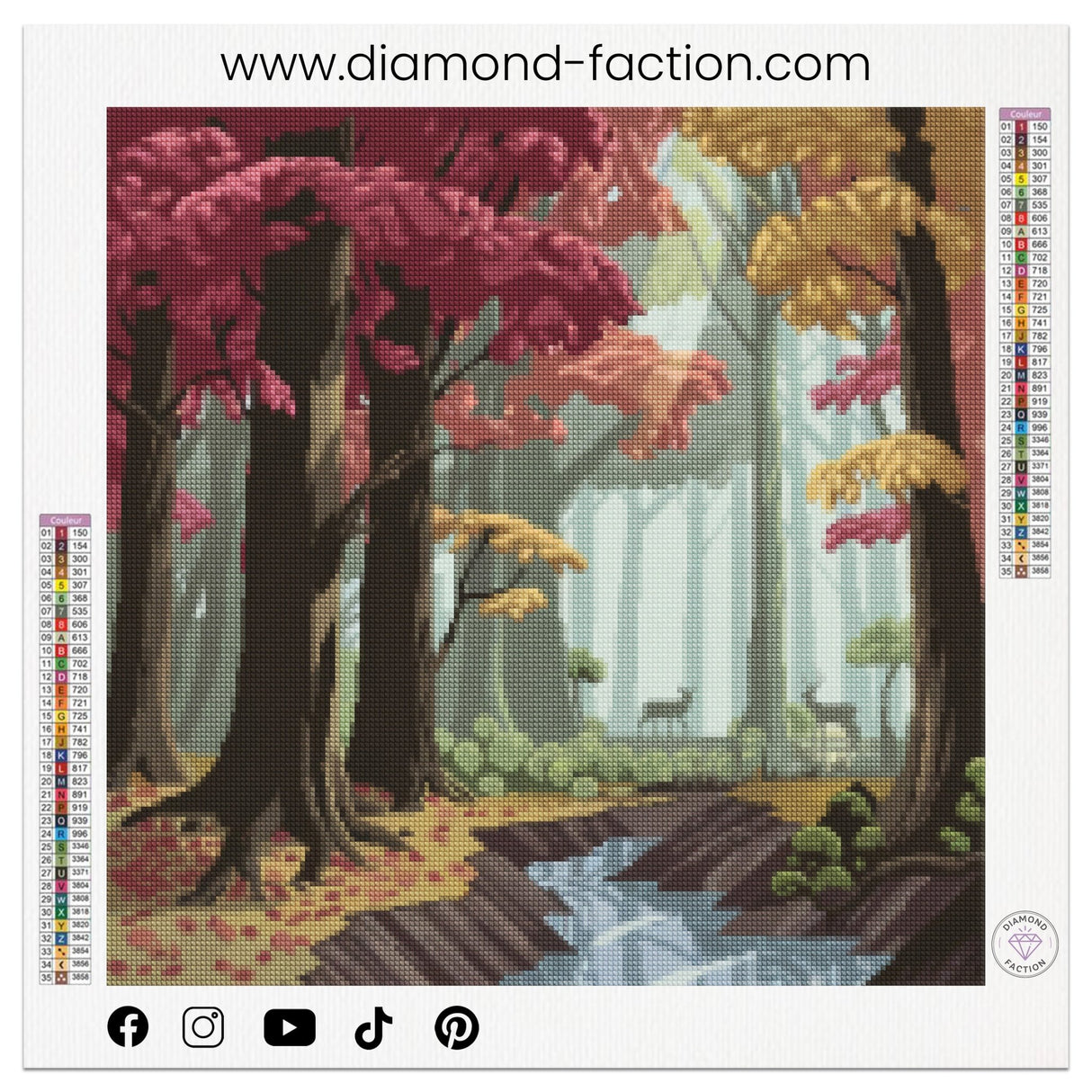 Broderie Diamant - Foret d'Automne - Diamond Faction