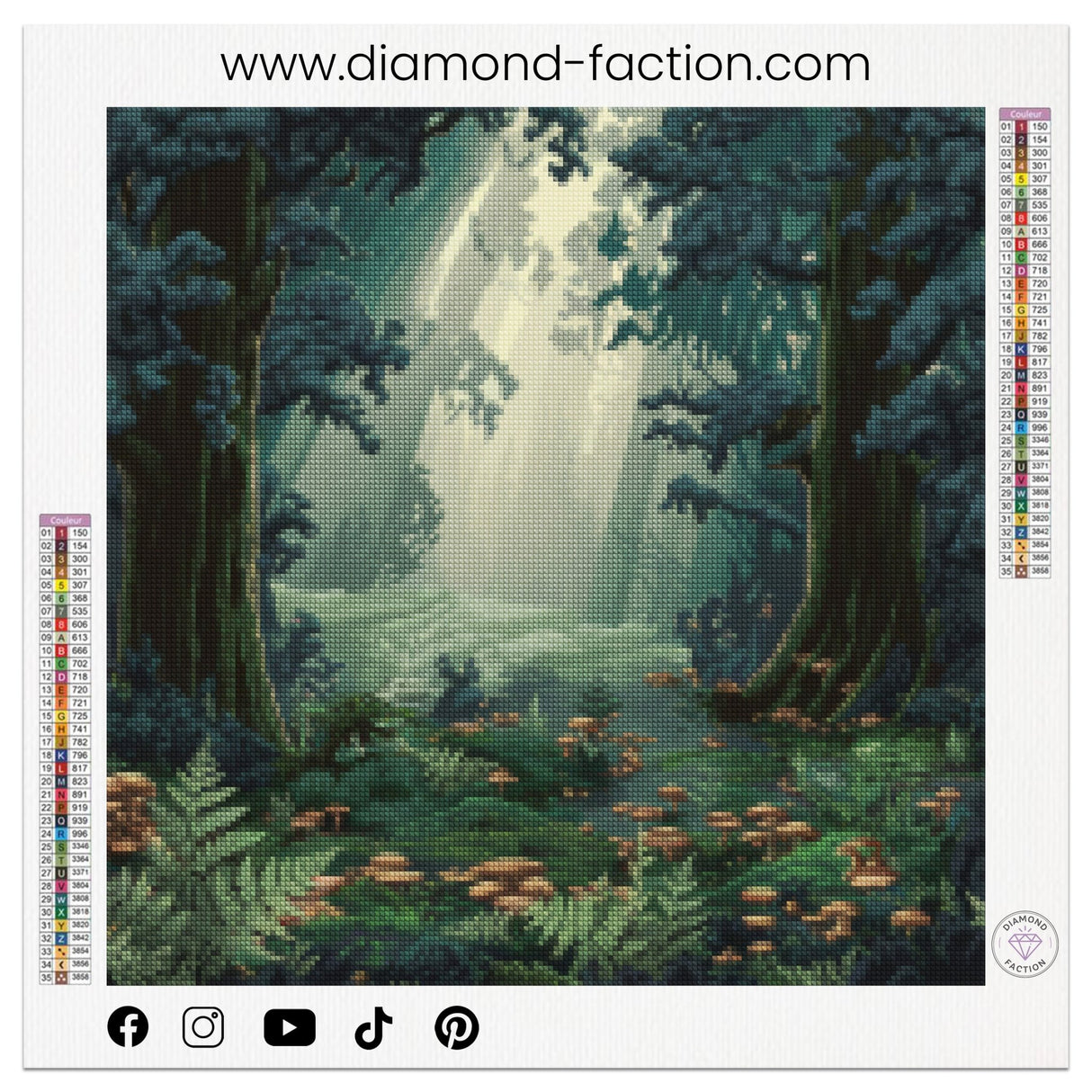 Broderie Diamant - Foret illuminée - Diamond Faction