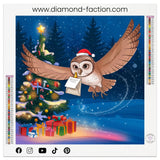 Broderie Diamant - Hibou Postier de Noël - Diamond Faction