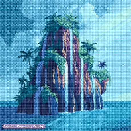 Broderie Diamant - Ilot Tropical - Diamond Faction