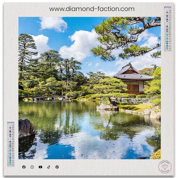 Broderie Diamant - Jardin Japonais Lac - Diamond Faction