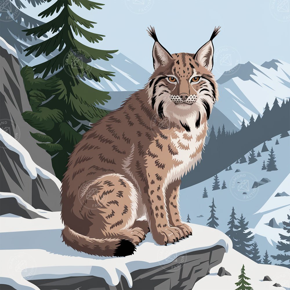 Broderie Diamant Plein Lynx, Neige Diamond Painting,Broderie