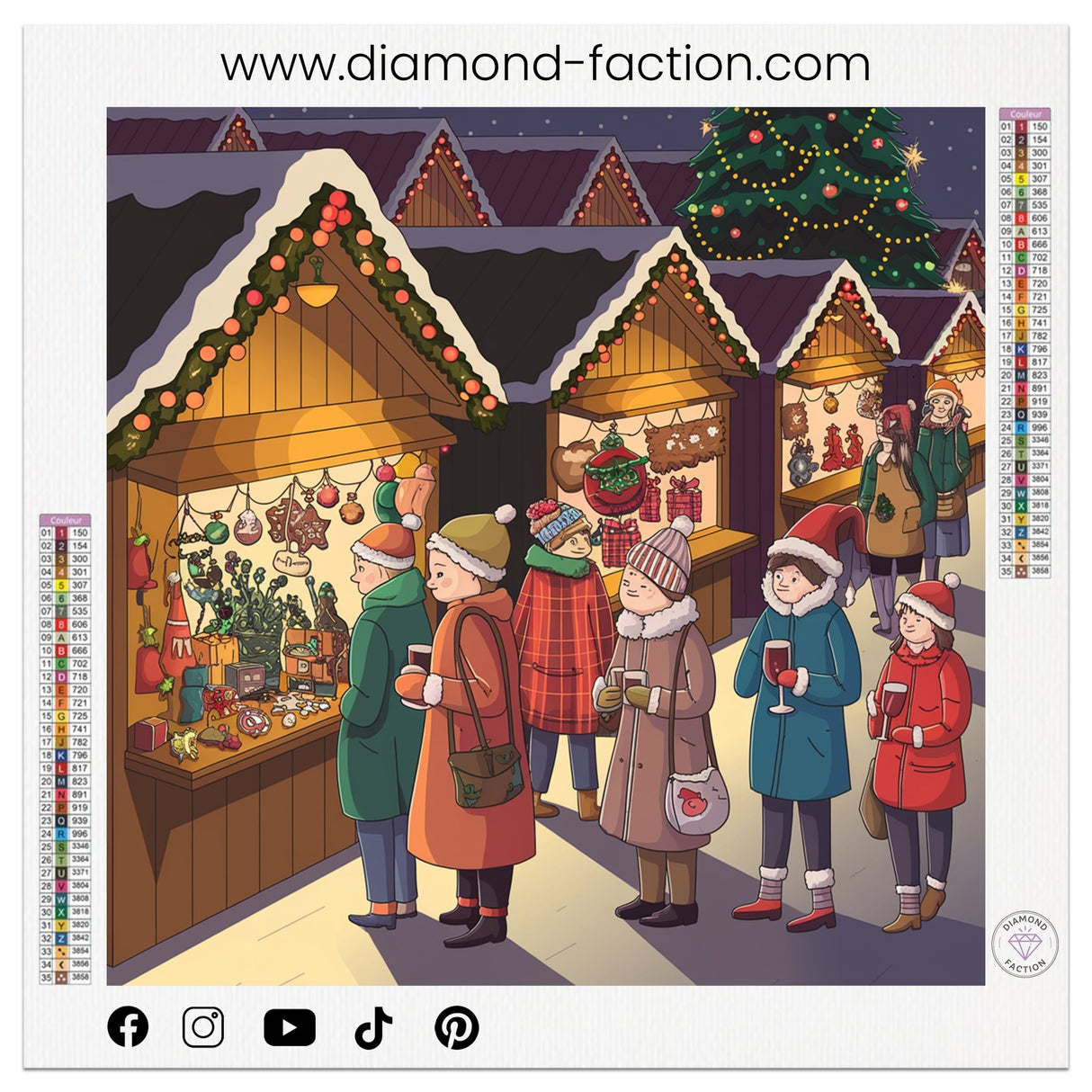 Broderie Diamant - Marché extérieur Noël - Diamond Faction