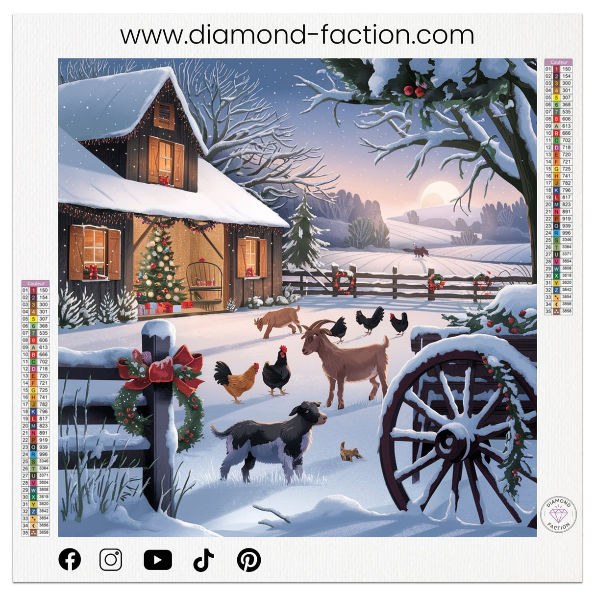 Broderie Diamant - Matin de Noël à la Ferme - Diamond Faction