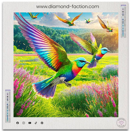 Broderie Diamant - Oiseaux Arc-en-Ciel - Diamond Faction