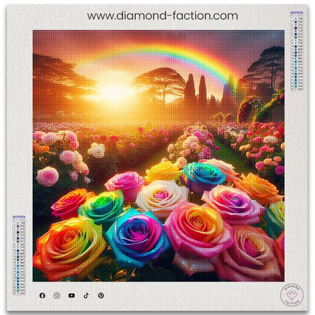 Broderie Diamant - Roses multicolores - Diamond Faction