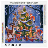 Broderie Diamant - Sapin de Noël Animaux - Diamond Faction