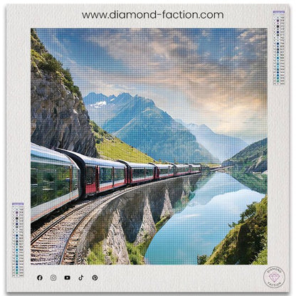 Broderie Diamant - Trains Magnétiques - Diamond Faction
