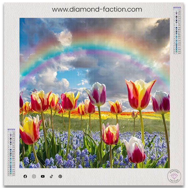 Broderie Diamant - Tulipes Arc-en-Ciel - Diamond Faction