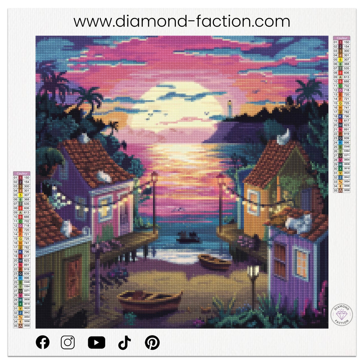 Broderie Diamant - Village Lumineux - Diamond Faction