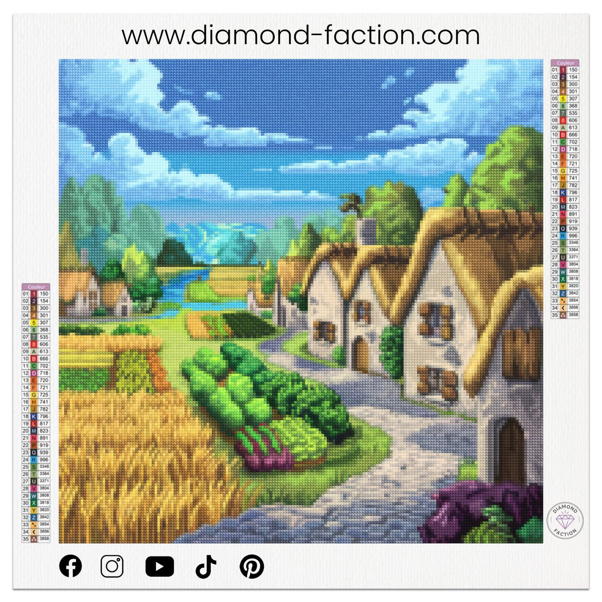 Broderie Diamant - Village Pixel - Diamond Faction