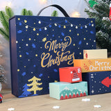 Calendrier de l'Avent Diamond Painting 2026 - modèle bleu en décor de Noël