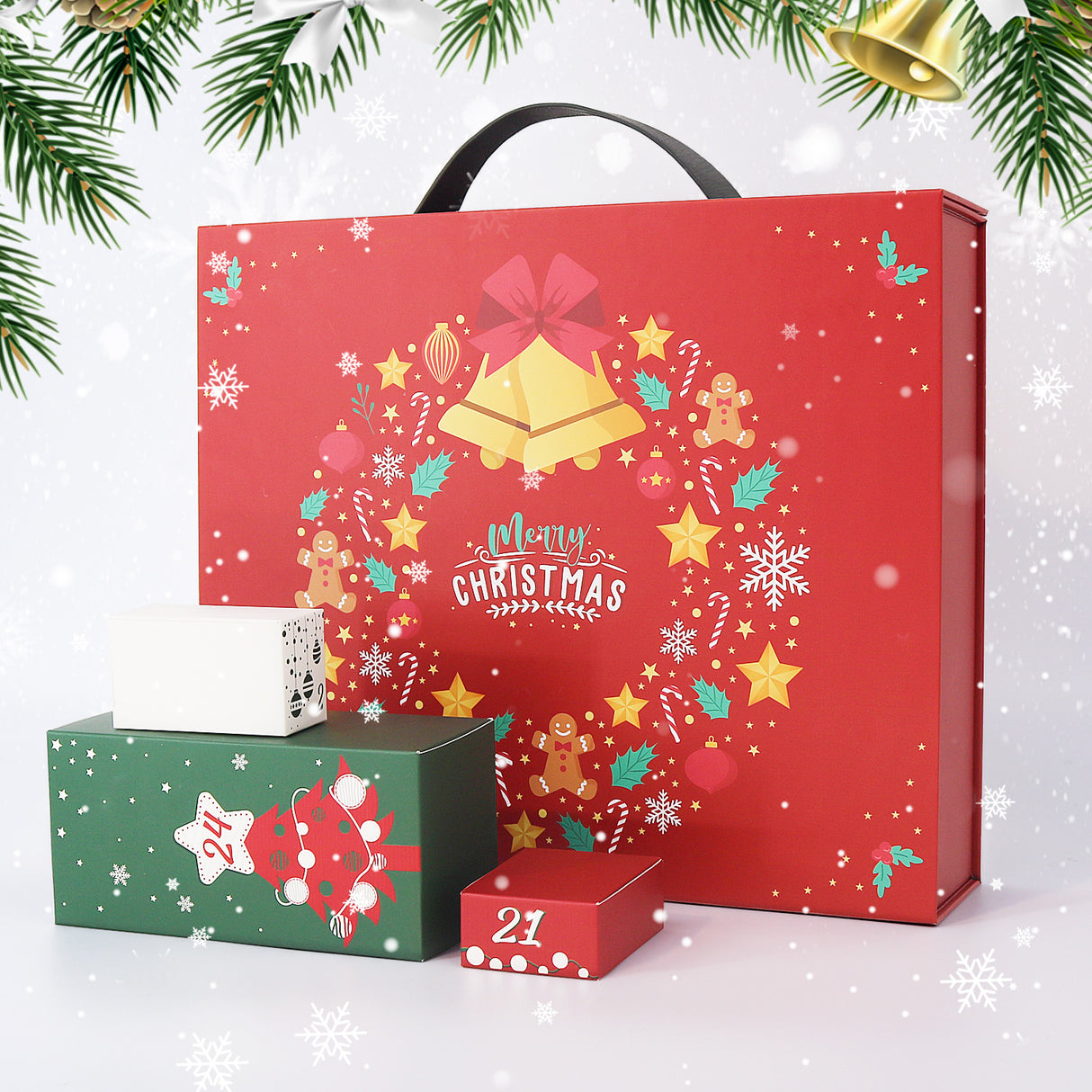 Calendrier de l'Avent Diamond Painting 2026 - coffret rouge avec quelques cases