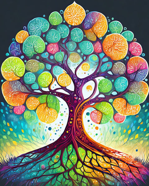 5D Diamond Painting Complet Arbre De Vie, Broderie Peinture Diamant