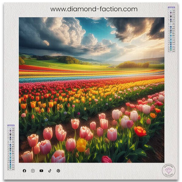 Broderie Diamant - Champ de Tulipes - Diamond Faction