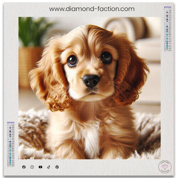 Broderie Diamant - Chien Cocker Mignon - Diamond Faction