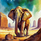 Broderie Diamant - Éléphant dans la savane - Diamond Faction