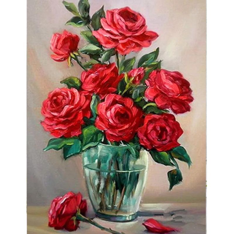 Tableau Diamant 5D 'Mouton & Fleurs' - Kit Diamond Painting Rond Complet 20x30 Cm, Loisir Créatif Adulte, Déco Murale - 2