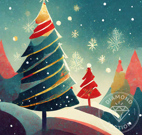 Broderie Diamant - Flocons Sapins - Diamond Faction