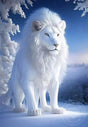 Broderie Diamant - Lion Blanc - Diamond Faction