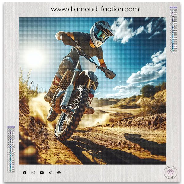 Broderie Diamant - Moto-cross - Diamond Faction