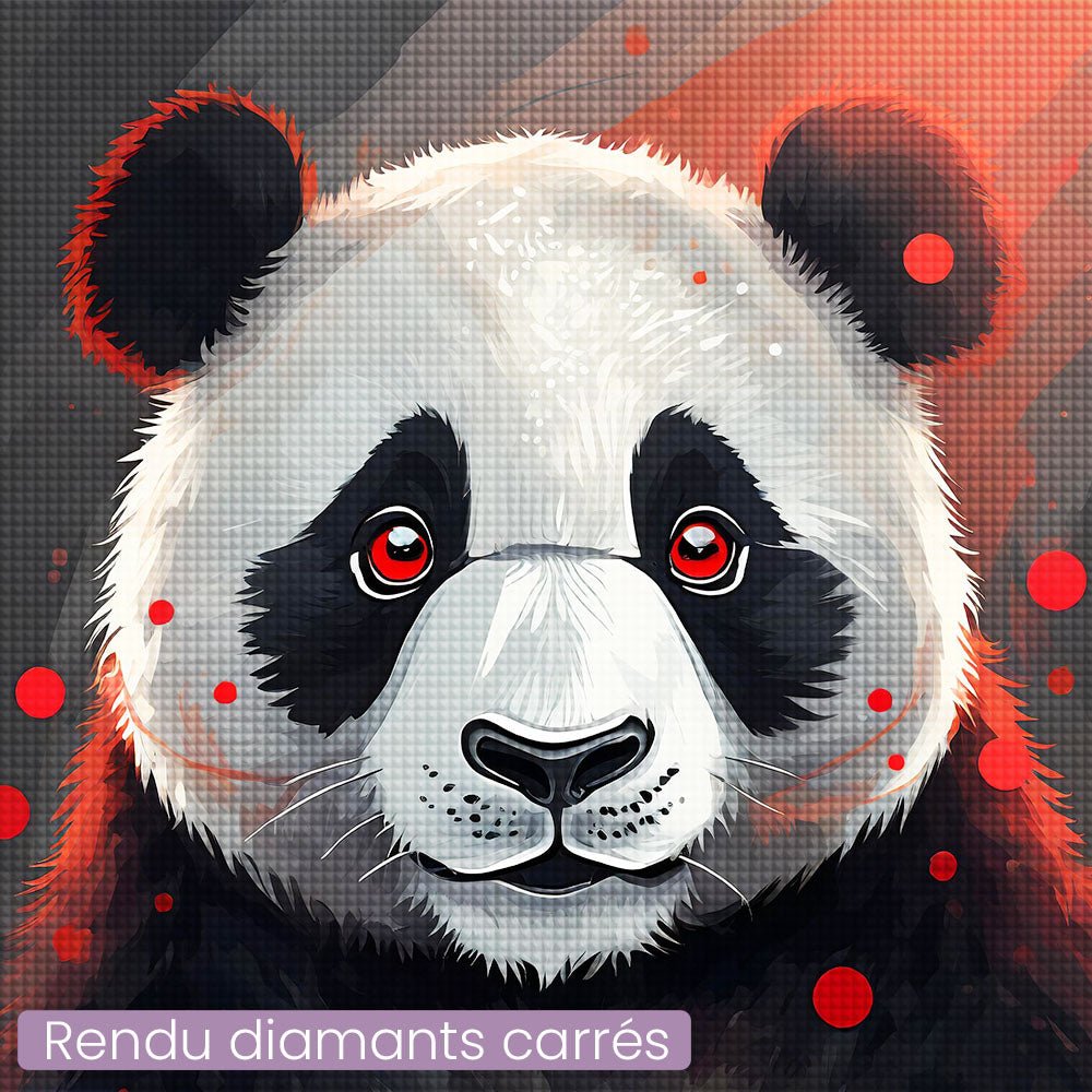 Broderie Diamant - Panda Yeux Rouge - Diamond Faction